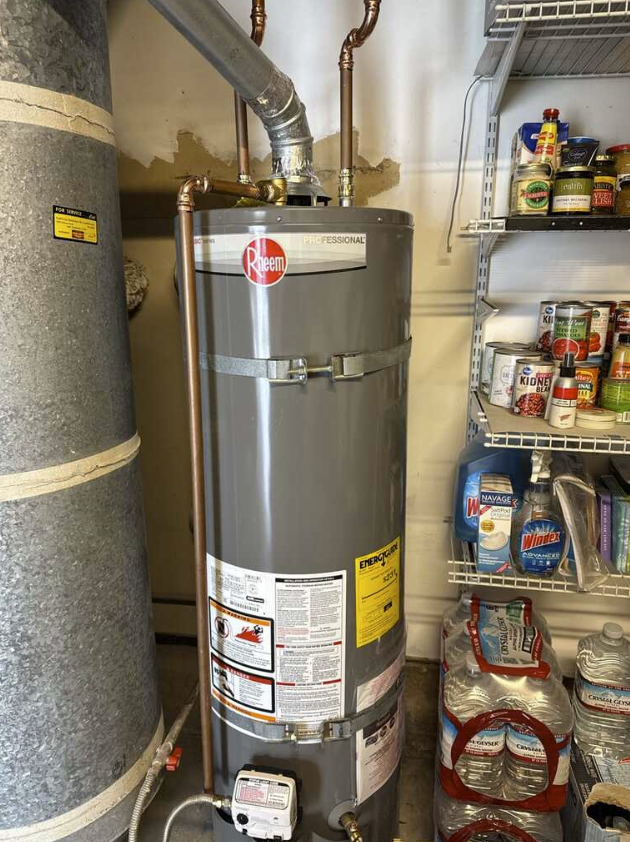 Rheem Professional Tank water heater installation by Garcia Plumbing